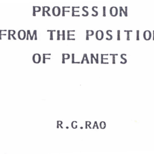 Profession from the Positions of Planets