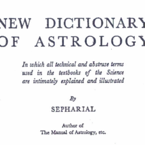 New Dictionary of Astrology