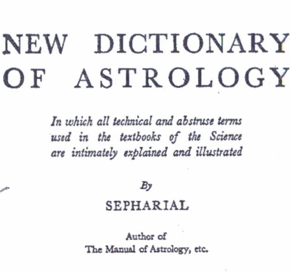 New Dictionary of Astrology