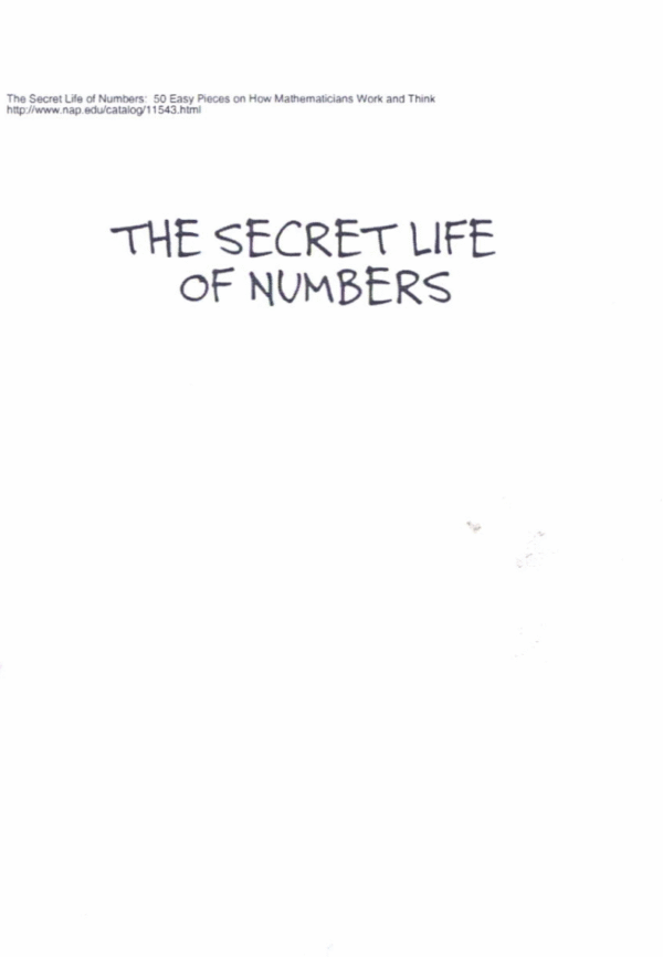 The Secret Life of Numbers